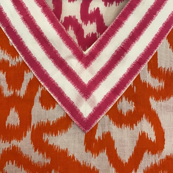 Gretchen Scott Designs pink orange cotton tunic - Picture 5 of 6